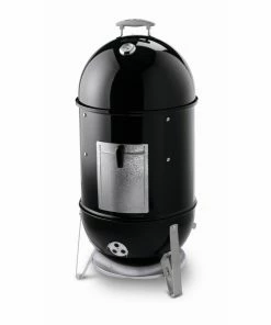 Weber Charcoal Smokers 18-in Smokey Mountain Cooker 41-in H x 19-in W 481-sq in Black Porcelain-Enameled Charcoal Vertical Smoker