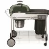 Weber Charcoal Grills Performer Deluxe 22-in W Green Kettle Charcoal Grill