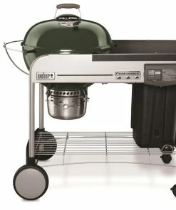 Weber Charcoal Grills Performer Deluxe 22-in W Green Kettle Charcoal Grill