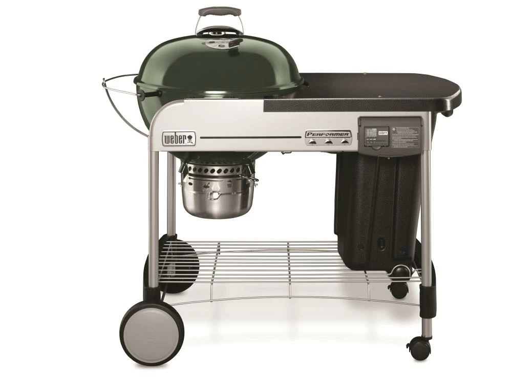 Weber Charcoal Grills Performer Deluxe 22-in W Green Kettle Charcoal Grill 1 Weber Charcoal Grills Performer Deluxe 22-in W Green Kettle Charcoal Grill