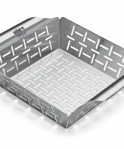 Weber Grill Cookware Small Stainless Steel Grill Basket