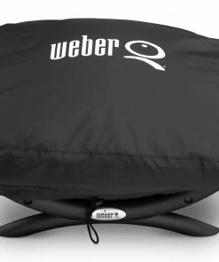 Weber Grill Covers 17.3-in W x 26.3-in H Black Gas Grill Cover
