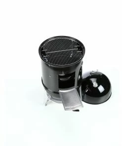 Weber Charcoal Smokers 18-in Smokey Mountain Cooker 41-in H x 19-in W 481-sq in Black Porcelain-Enameled Charcoal Vertical Smoker -Weber Online Store 05291628