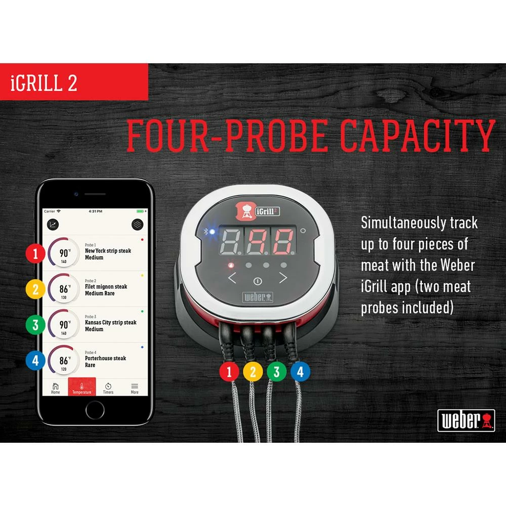 Weber Grill Thermometers iGrill Round Bluetooth Compatibility Grill Thermometer 8 Weber Grill Thermometers iGrill Round Bluetooth Compatibility Grill Thermometer - Image 8