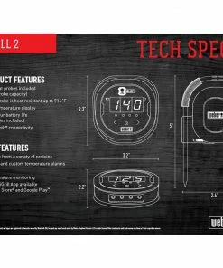 Weber Grill Thermometers iGrill Round Bluetooth Compatibility Grill Thermometer 20 Weber Grill Thermometers iGrill Round Bluetooth Compatibility Grill Thermometer -Weber Online Store 08052842