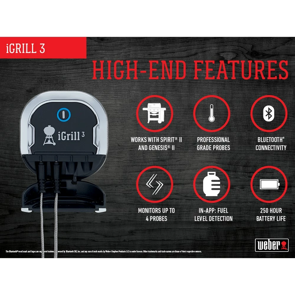Weber Meat Thermometers iGrill Digital Leave Bluetooth Compatibility Meat Thermometer 4 Weber Meat Thermometers iGrill Digital Leave Bluetooth Compatibility Meat Thermometer - Image 4