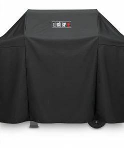 Weber Grill Covers 51-in W x 42-in H Black Gas Grill Cover