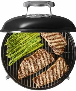 Weber Charcoal Grills Smokey Joe Silver 14-in W Black Kettle Charcoal Grill -Weber Online Store 08799631