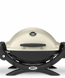 Weber Gas Grills Q 1200 Titanium 8500-BTU 189-sq in Portable Gas Grill