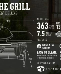 Weber Charcoal Grills Performer Deluxe 22-in W Green Kettle Charcoal Grill 19 Weber Charcoal Grills Performer Deluxe 22-in W Green Kettle Charcoal Grill -Weber Online Store 09701873