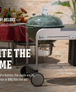 Weber Charcoal Grills Performer Deluxe 22-in W Green Kettle Charcoal Grill 18 Weber Charcoal Grills Performer Deluxe 22-in W Green Kettle Charcoal Grill -Weber Online Store 09701875