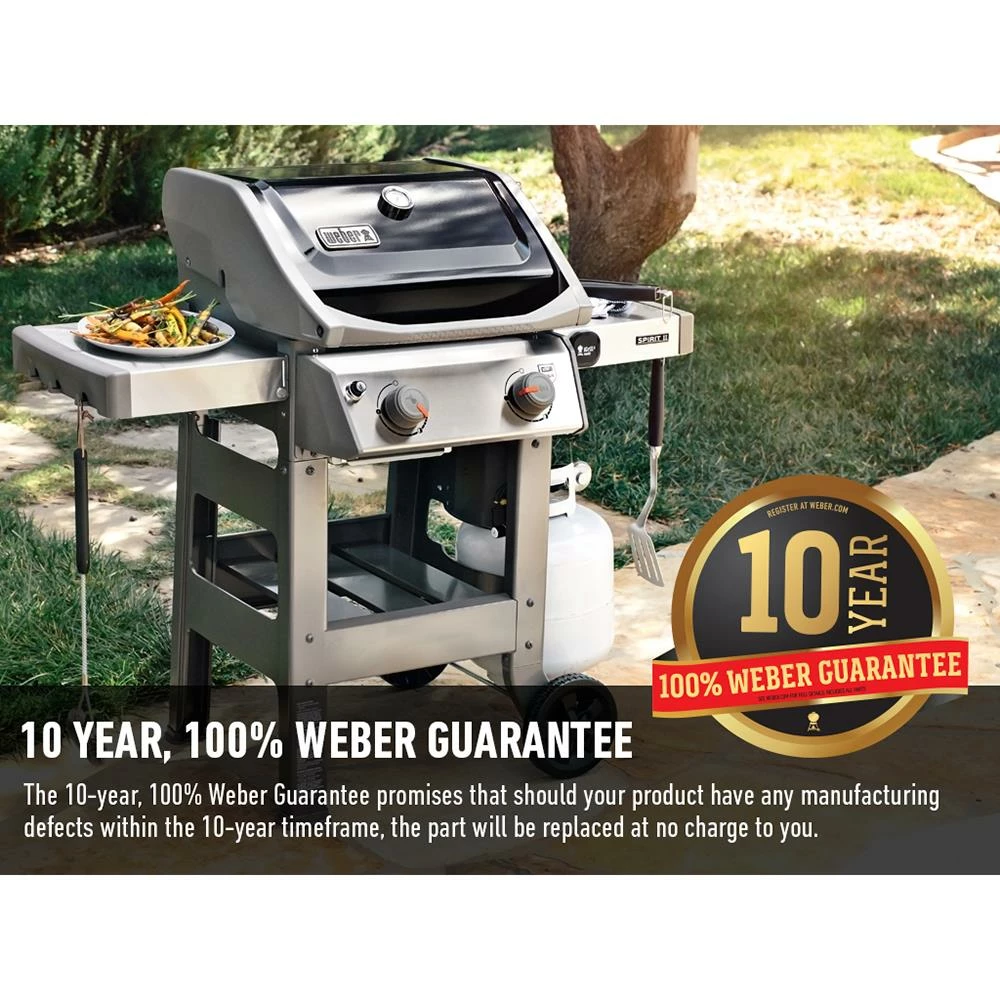 Weber Gas Grills Spirit II E-210 Black 2-Burner Natural Gas Grill 13 Weber Gas Grills Spirit II E-210 Black 2-Burner Natural Gas Grill - Image 13