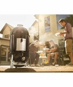 Weber Charcoal Smokers 18-in Smokey Mountain Cooker 41-in H x 19-in W 481-sq in Black Porcelain-Enameled Charcoal Vertical Smoker -Weber Online Store 10967186