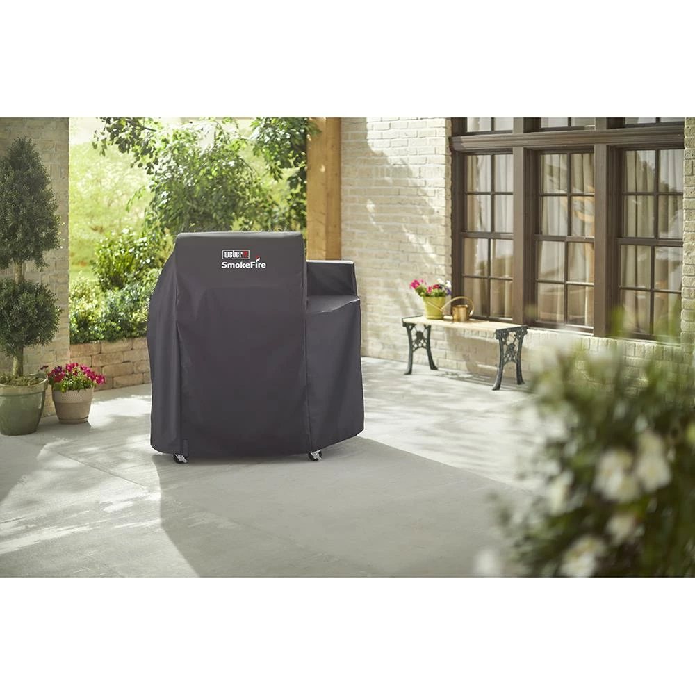 Weber Grill Covers SmokeFire EX4 24inches 29-in W x 44.5-in H Black Charcoal Grill Cover 2 Weber Grill Covers SmokeFire EX4 24inches 29-in W x 44.5-in H Black Charcoal Grill Cover - Image 2
