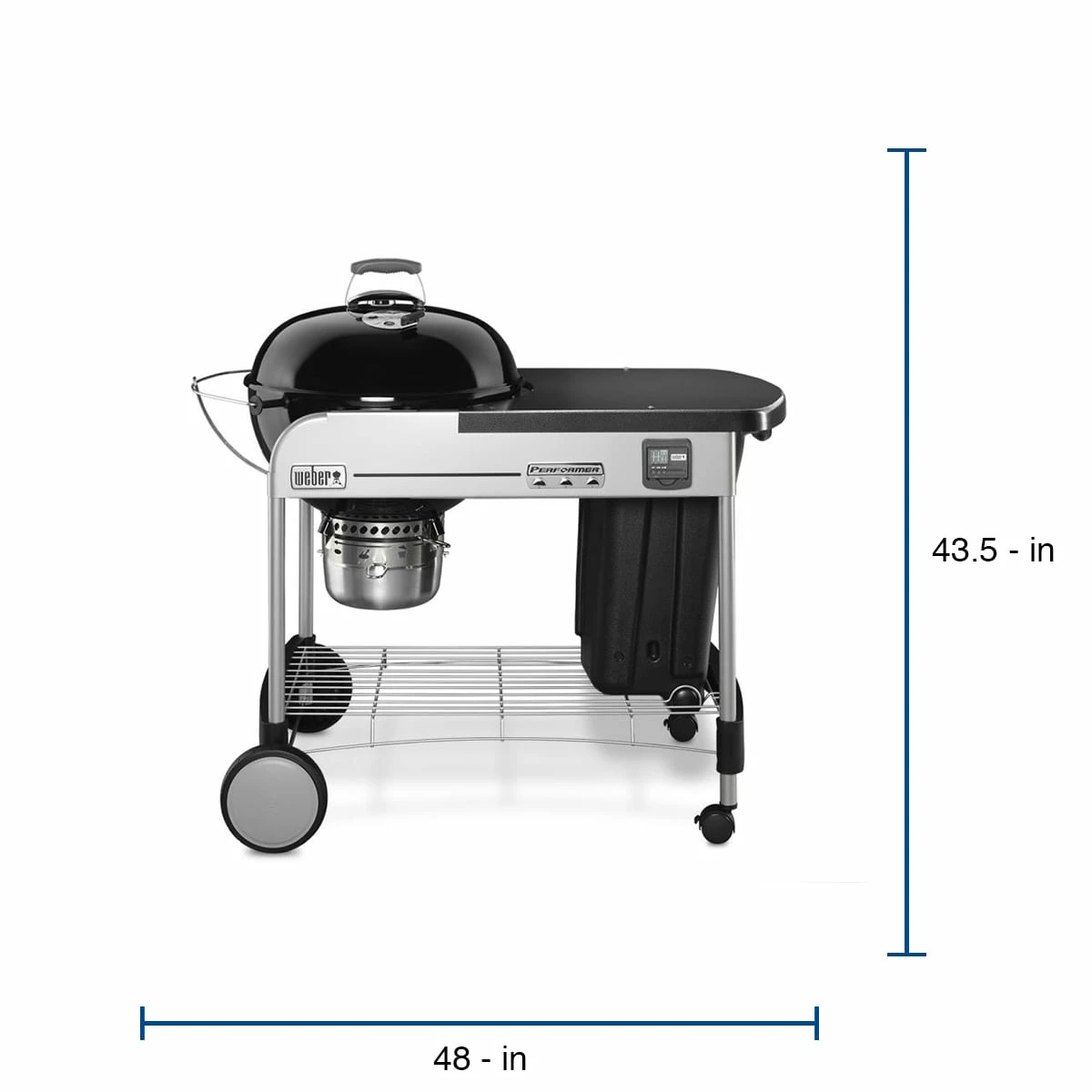 Weber Charcoal Grills Performer Premium 22-in W Black Kettle Charcoal Grill 3 Weber Charcoal Grills Performer Premium 22-in W Black Kettle Charcoal Grill - Image 3