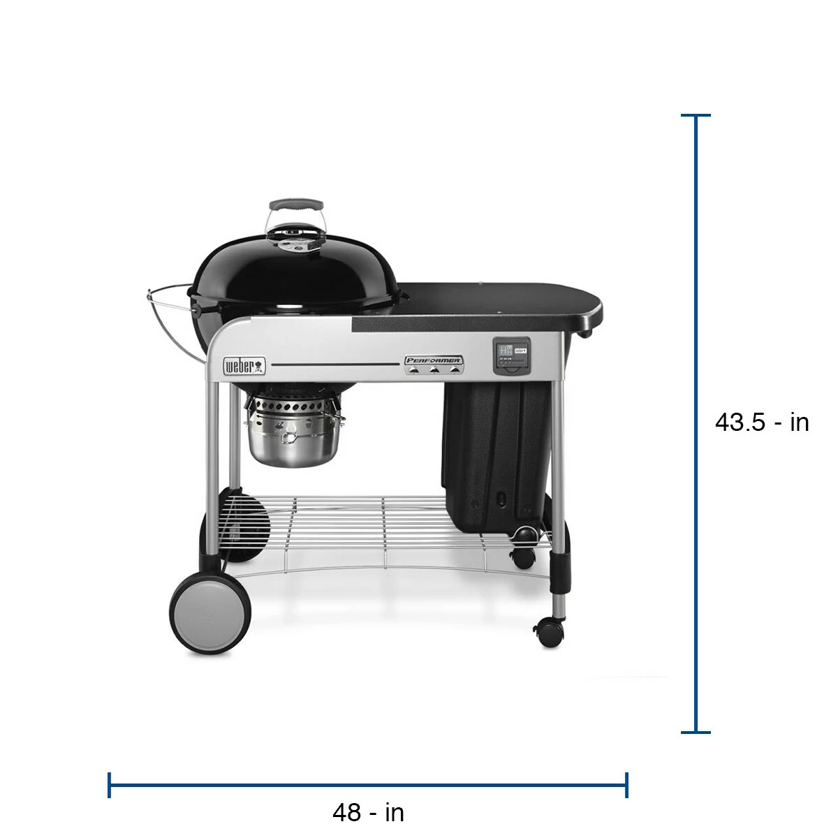 Weber Charcoal Grills Performer Premium 22-in W Black Kettle Charcoal Grill 4 Weber Charcoal Grills Performer Premium 22-in W Black Kettle Charcoal Grill - Image 4