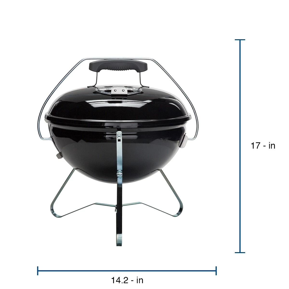 Weber Charcoal Grills Smokey Joe Premium 14-in W Black Kettle Charcoal Grill 3 Weber Charcoal Grills Smokey Joe Premium 14-in W Black Kettle Charcoal Grill - Image 3