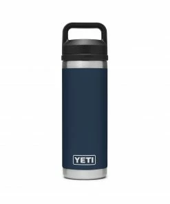 YETI Water Bottles & Mugs Rambler 18-fl oz Stainless Steel Water Bottle with Chug Cap, Navy