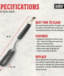 Weber Grill Brushes & Cleaning Blocks Plastic 16-in Grill Brush -Weber Online Store 15829734