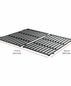 Weber Grill Cooking Grates & Warming Racks 17.5-in x 10.2-in 2-Pack Rectangle Porcelain-coated Cast Iron Cooking Grate -Weber Online Store 16081763 scaled
