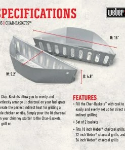 Weber Charcoal & Accessories 2-Pack Basket -Weber Online Store 16085814