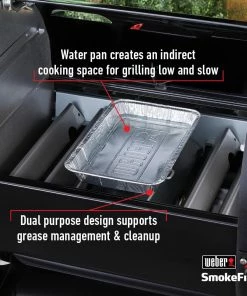 Weber Grill Drip Pans & Cups SmokeFire 1.28-in x 7.62-in W Disposable Aluminum Grill Drip Pan -Weber Online Store 17075344