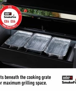 Weber Grill Drip Pans & Cups SmokeFire 1.28-in x 7.62-in W Disposable Aluminum Grill Drip Pan -Weber Online Store 17075345
