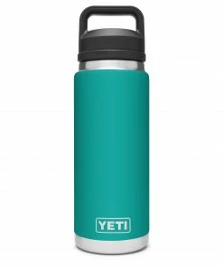YETI Water Bottles & Mugs Rambler 26-fl oz Stainless Steel Water Bottle with Chug Cap, Aquifer Blue
