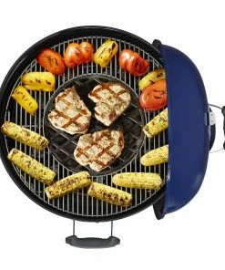 Weber Charcoal Grills Original Kettle 22-in W Deep Ocean Blue Kettle Charcoal Grill -Weber Online Store 42726787 scaled