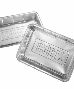 Weber Grill Drip Pans & Cups 10-Pack 13.125-in L x 9.125-in W Disposable Aluminum Foil Grill Drip Pan -Weber Online Store 42733931 scaled