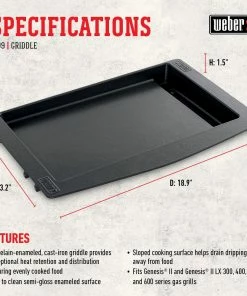 Weber Grill Cooking Grates & Warming Racks 18.9-in x 13.2-in Rectangle Porcelain-coated Cast Iron Grilling Grate 17 Weber Grill Cooking Grates & Warming Racks 18.9-in x 13.2-in Rectangle Porcelain-coated Cast Iron Grilling Grate -Weber Online Store 43251810