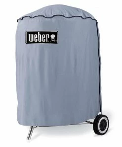 Weber Grill Covers 23.5-in W x 32.5-in H Blue Charcoal Kettle Grill Cover