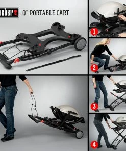 Weber Grill Carts & Grill Stands Black Thermoset Plastic Folding Grill Cart -Weber Online Store 44019136