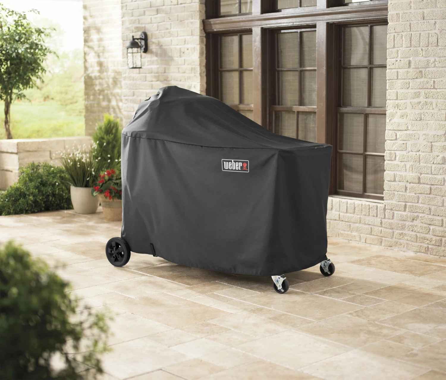 Weber Grill Covers Summit Kamado S6 Charcoal Grill Center Cover 53-in W x 44.5-in H Black Kamado Grill Cover 4 Weber Grill Covers Summit Kamado S6 Charcoal Grill Center Cover 53-in W x 44.5-in H Black Kamado Grill Cover - Image 4