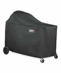 Weber Grill Covers Summit Kamado S6 Charcoal Grill Center Cover 53-in W x 44.5-in H Black Kamado Grill Cover