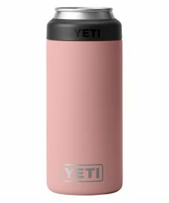 YETI Drinkware Accessories Rambler 12-oz Stainless Steel Colster Slim Can Insulator, Sandstone Pink