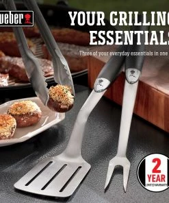 Weber Grilling Tools & Utensils 3-Pack Stainless Steel Tool Set -Weber Online Store 44419000