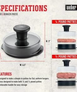 Weber Grilling Tools & Utensils Plastic Burger Press 14 Weber Grilling Tools & Utensils Plastic Burger Press -Weber Online Store 44419178