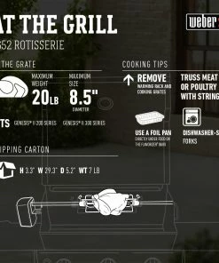 Weber Grill Rotisseries 42.1-in Stainless Steel Grill Rotisserie 11 Weber Grill Rotisseries 42.1-in Stainless Steel Grill Rotisserie -Weber Online Store 44458656