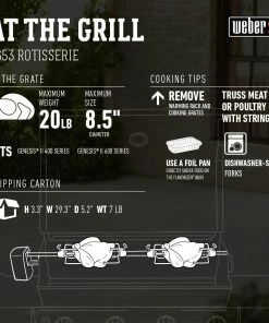 Weber Grill Rotisseries 55.7-in Stainless Steel Grill Rotisserie 15 Weber Grill Rotisseries 55.7-in Stainless Steel Grill Rotisserie -Weber Online Store 44459211