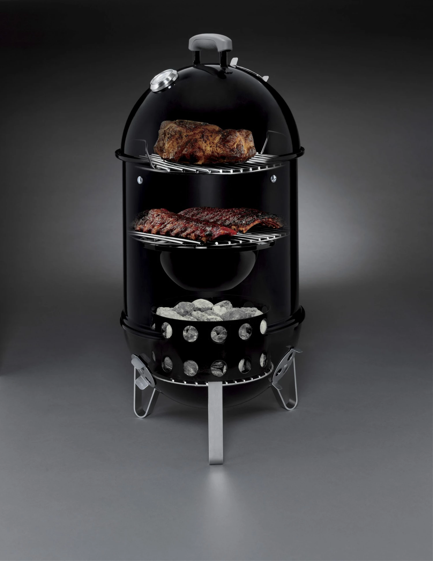 Weber Charcoal Smokers Smokey Mountain Cooker Smoker 14" 6 Weber Charcoal Smokers Smokey Mountain Cooker Smoker 14" - Image 6